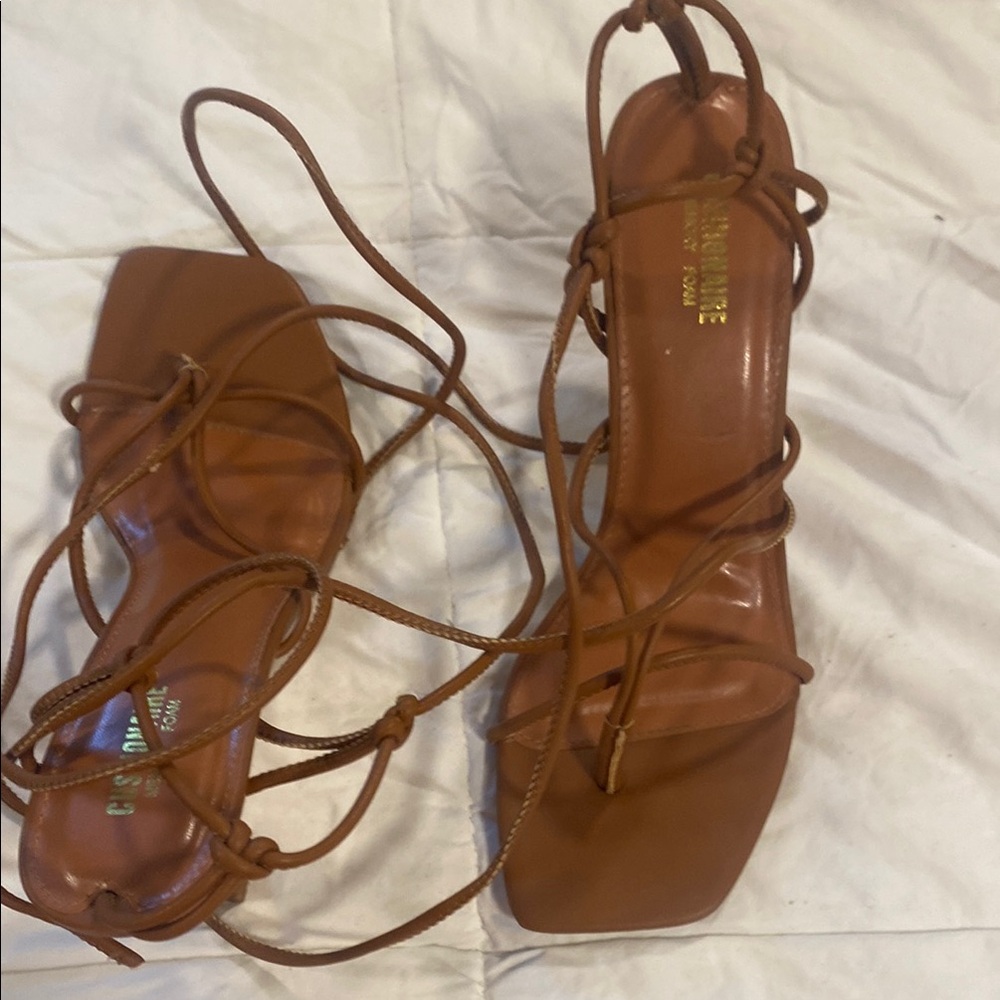 Elegant Brown Strappy Sandals